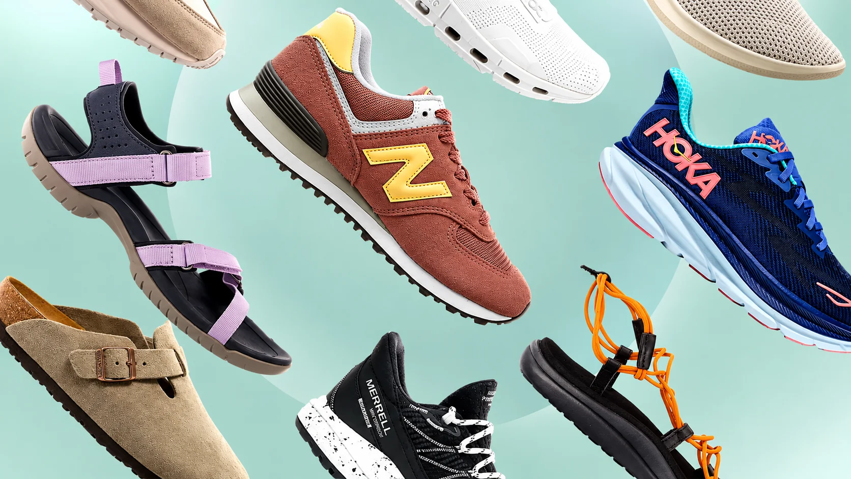 many shoes diferent colors diferent styles
