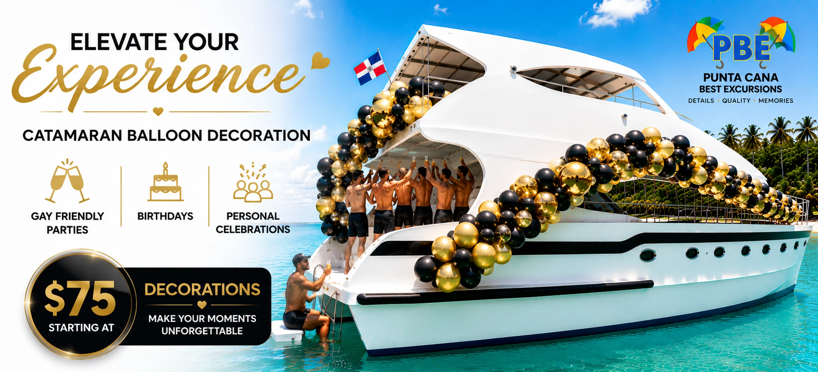 Catamaran Balloon Decorations Package