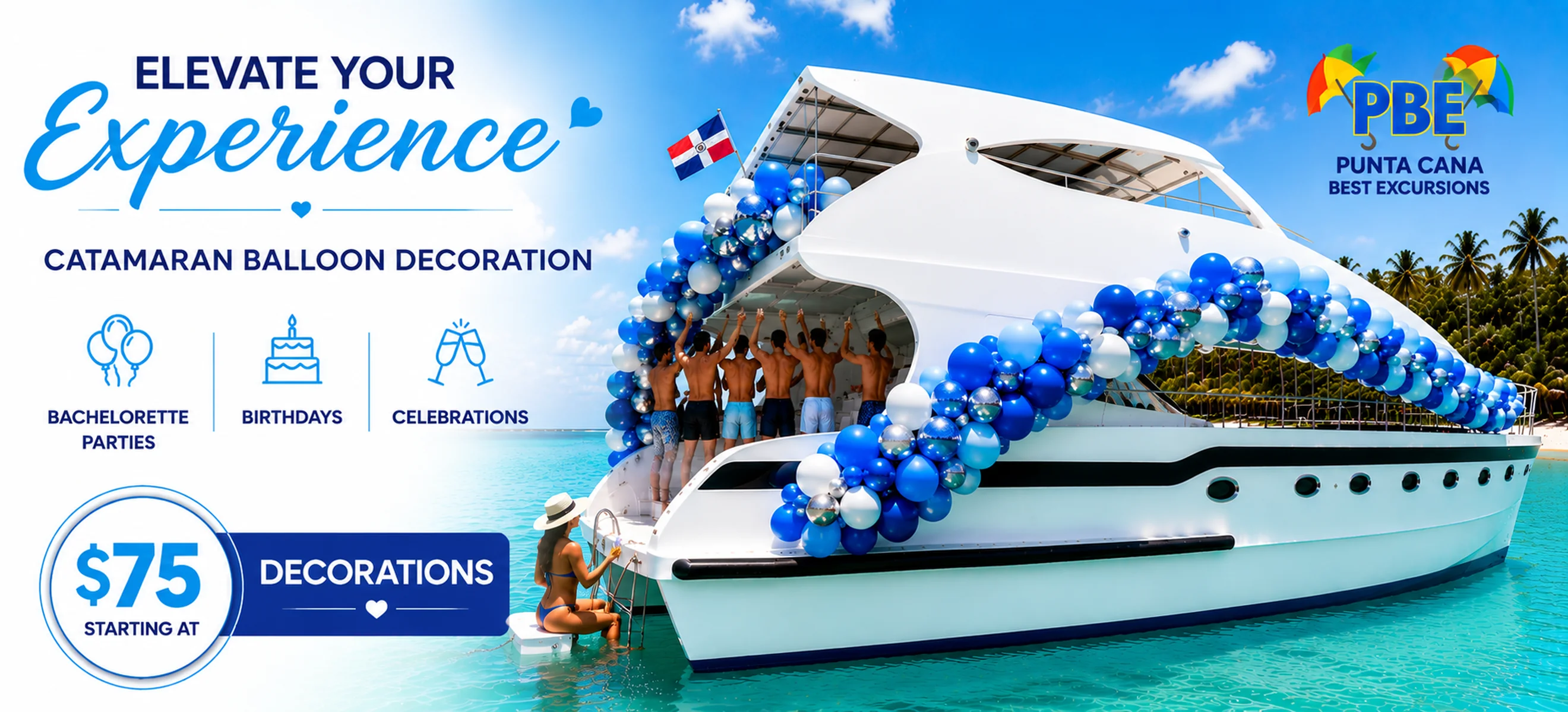 Catamaran Balloon Decorations Package