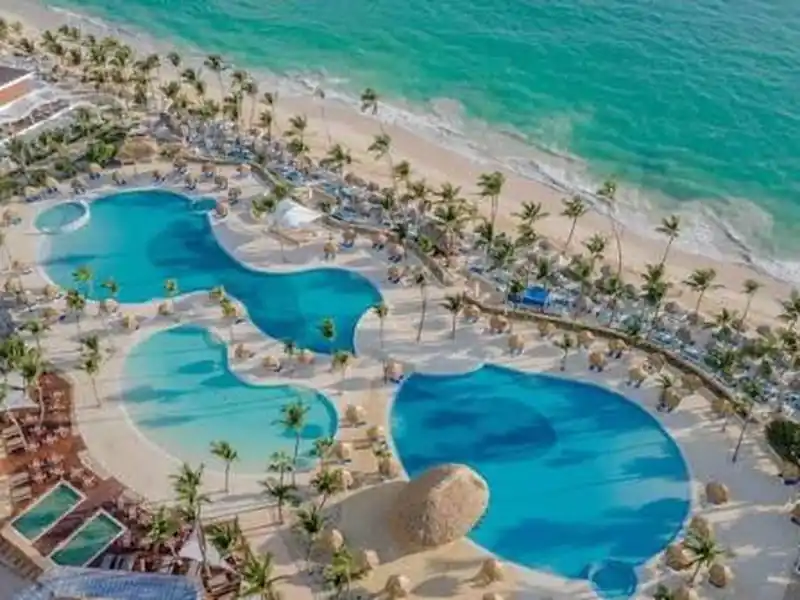 Bahia Principe Grand Punta Cana beachfront swimming pools and tropical beach