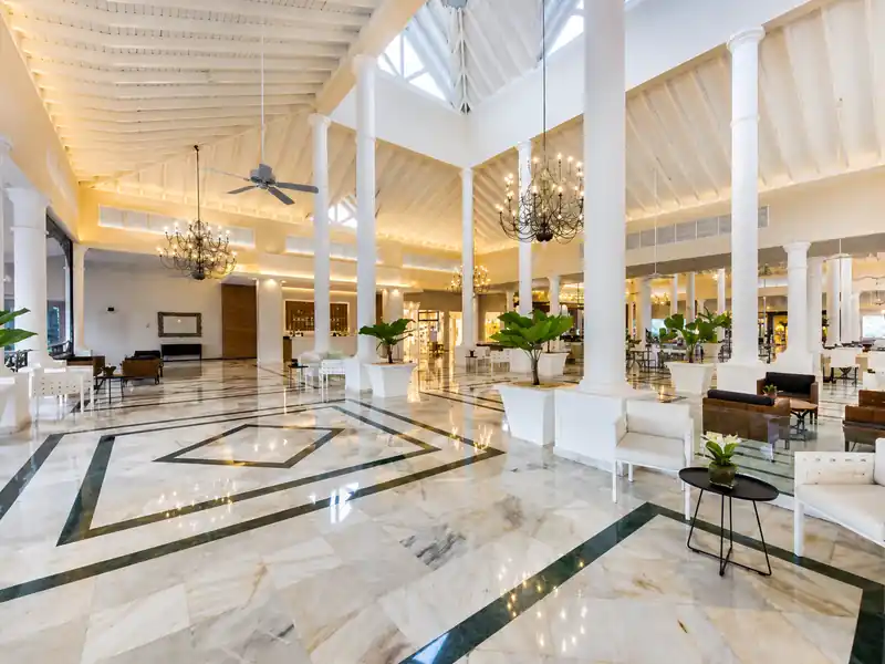 Bahia Principe Luxury Ambar elegant hotel lobby in Punta Cana