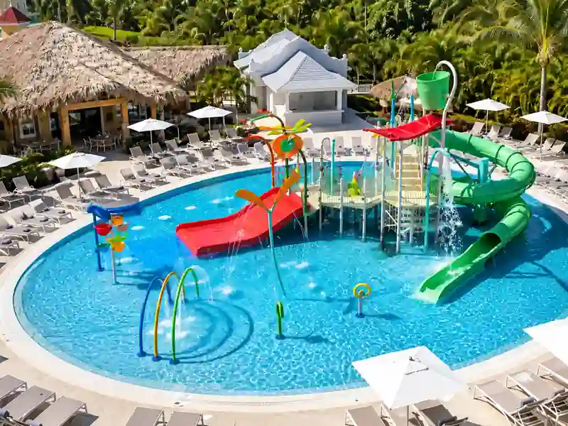 Bahia Principe Luxury Esmeralda kids water park with slides and splash pool in Punta Cana
