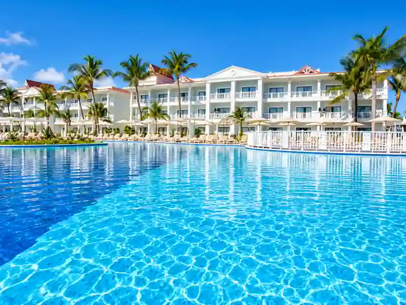 Bahia Principe Luxury Esmeralda resort swimming pool and tropical hotel in Punta Cana