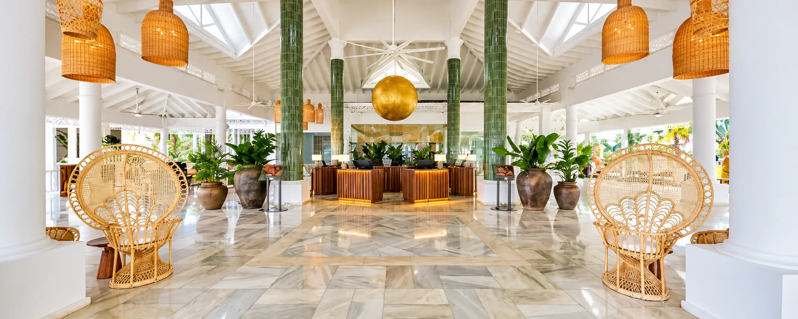 Bahia Principe Luxury Esmeralda elegant tropical lobby in Punta Cana