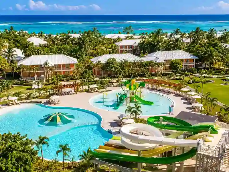 Club Med Punta Cana water park and family pools overlooking the Caribbean Sea