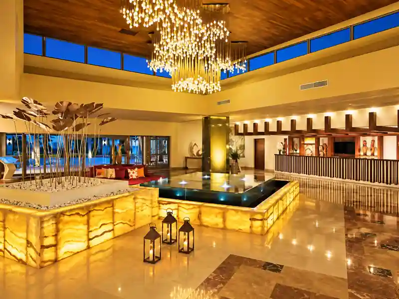 Dreams Onyx Resort & Spa Punta Cana luxury lobby and reception area