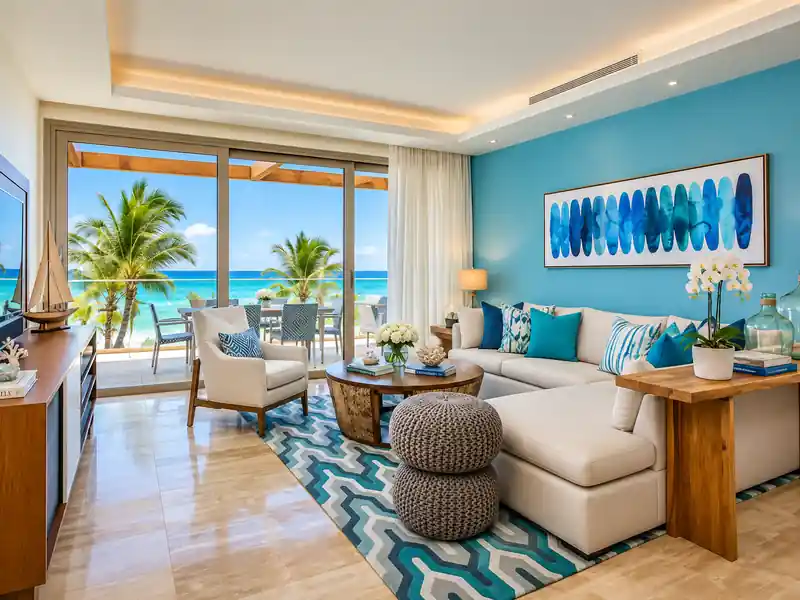 Eden Roc Cap Cana ocean view suite with luxury living room and balcony