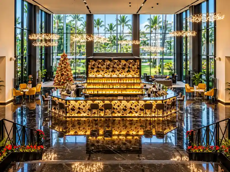 Excellence El Carmen hotel luxury lobby and bar in Punta Cana
