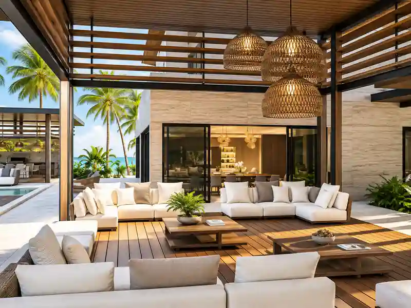 Four Seasons Cap Cana luxury villa outdoor terrace with tropical ocean views