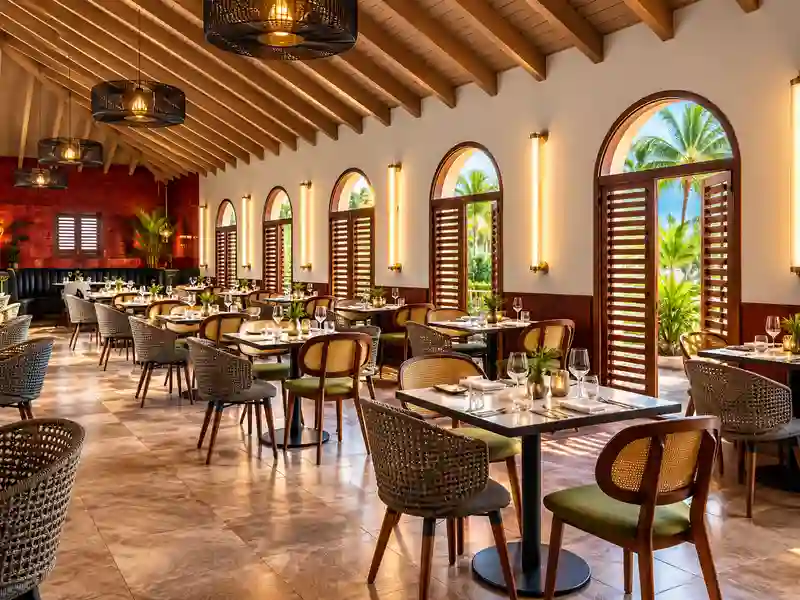 Grand Palladium Palace Resort Spa & Casino elegant tropical restaurant in Punta Cana